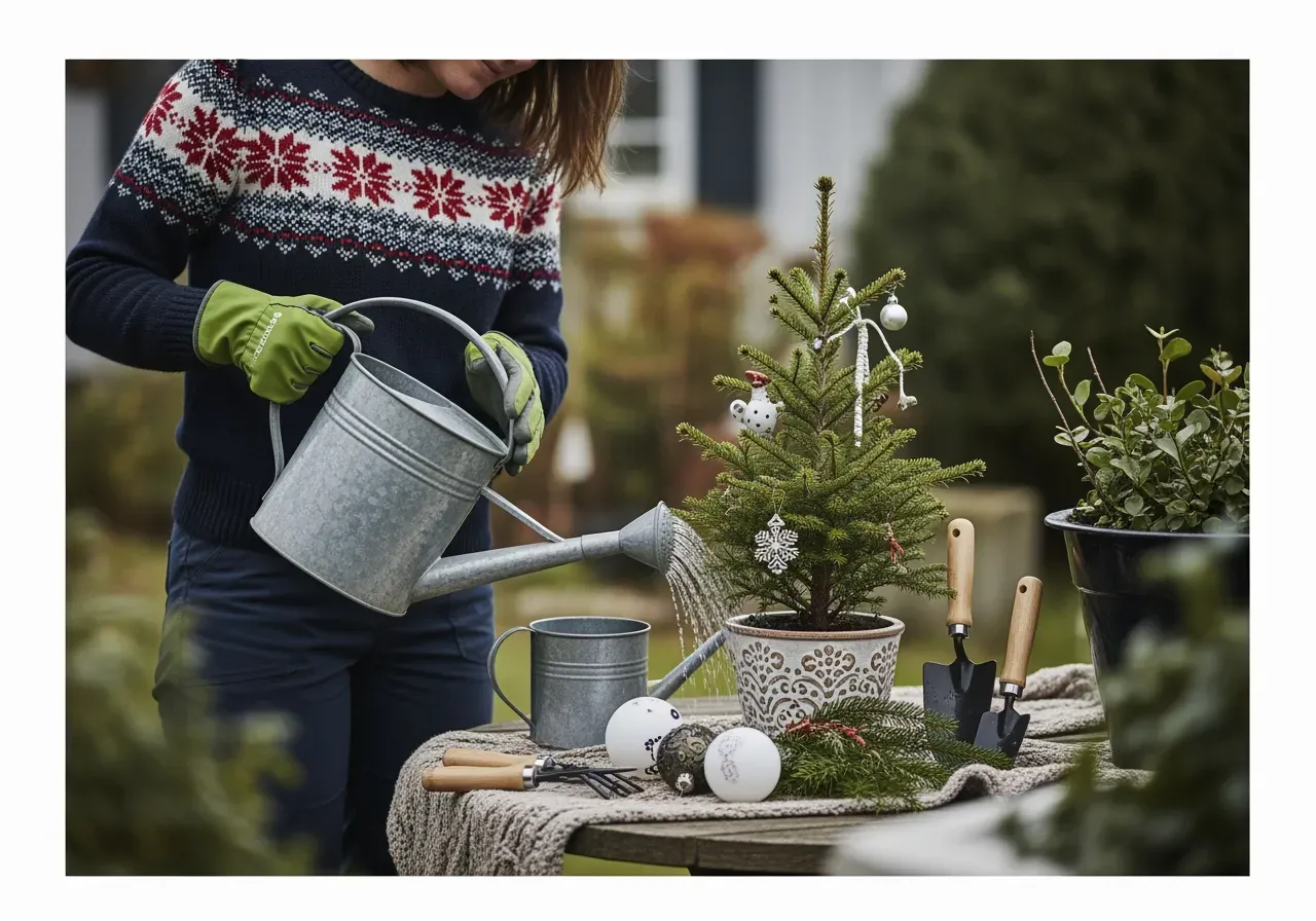 Naturnära gåva med korg och böcker