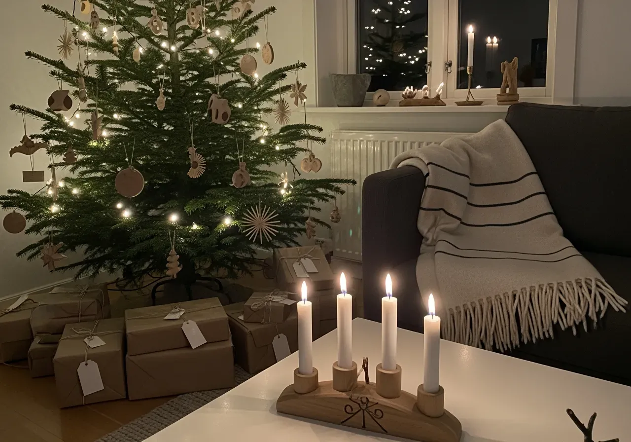 Flerpack stjärnor och kulor julgran