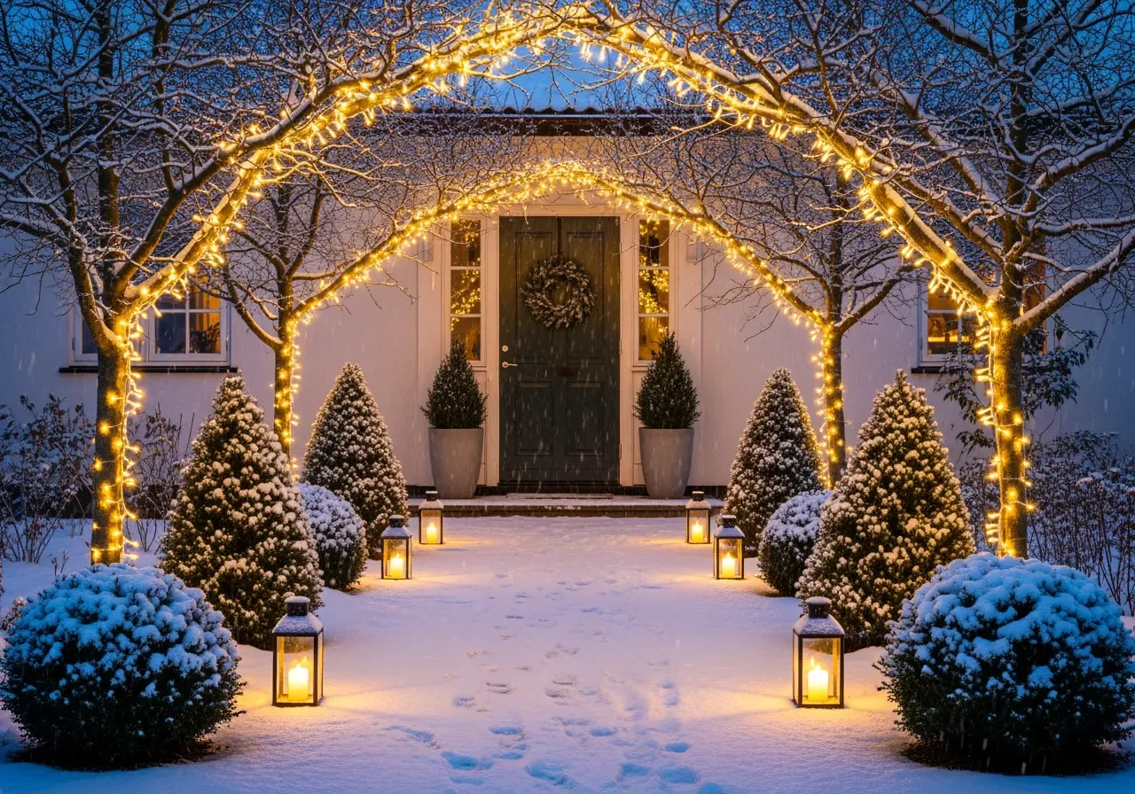 Andrasortering overall och handskar i trädgården