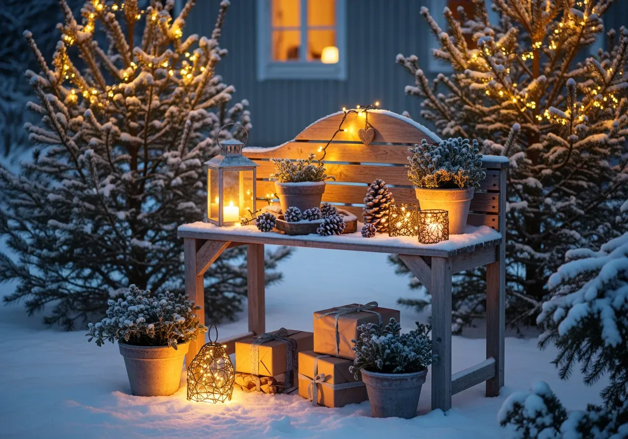 Säker trädgård med overall och handskar